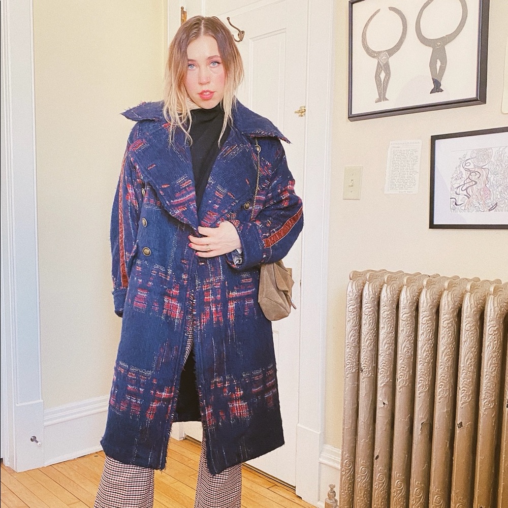 NWT Free People Punk Dreams Overcoat / Plaid - Picture 5 of 9